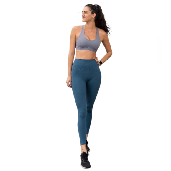 Fleo El Toro High Rise Leggings In Indian Teal Size Small - Picture 1 of 6
